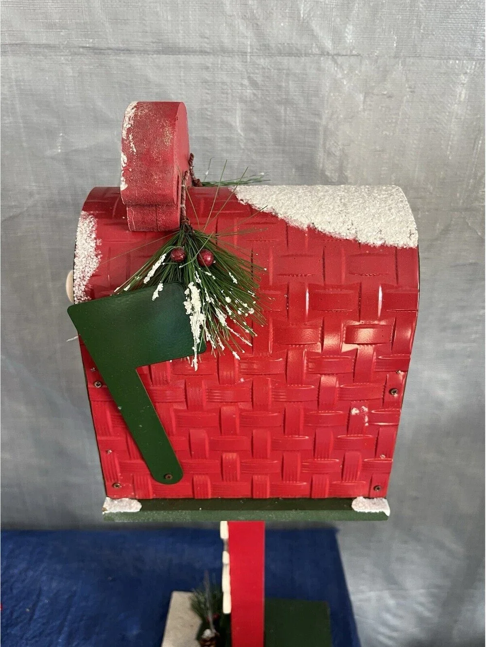 Vintage Wooden Santa Clause Christmas Mailbox 20”